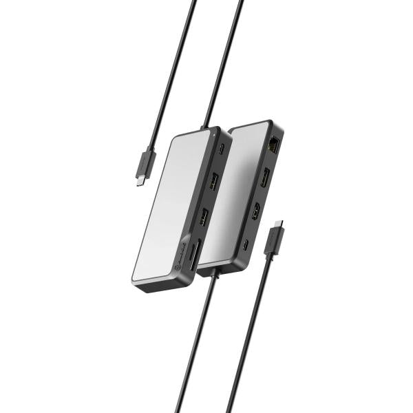 Image of ALOGIC FUPHDDP1 replicatore di porte e docking station per laptop Cablato USB 3.2 Gen 1 [3.1 Gen 1] Type-C Grigio (FUSION PRO AXIS USB-C 8-IN-1 - DUAL DISPLAY DOCK)