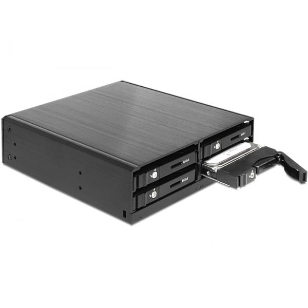 Image of DeLOCK 47220 pannello drive bay Nero (Delock 5.25 Mobile Rack for 4 x 2.5?)