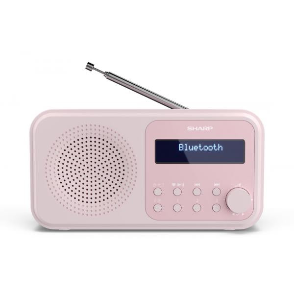 Image of SHARP DR-P420(PK) - RADIO DIGITALE PORTATILE - DAB/DAB+ - LCD MONOCROMATICO - bluTOOTH 5.0 - PINK
