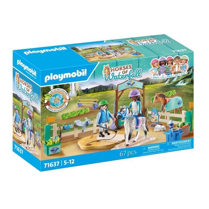 Image of PLAYMOBIL 71637 Maneggio dei Cavalli della Cascata, 67 pezzi, dai 5 anni in su