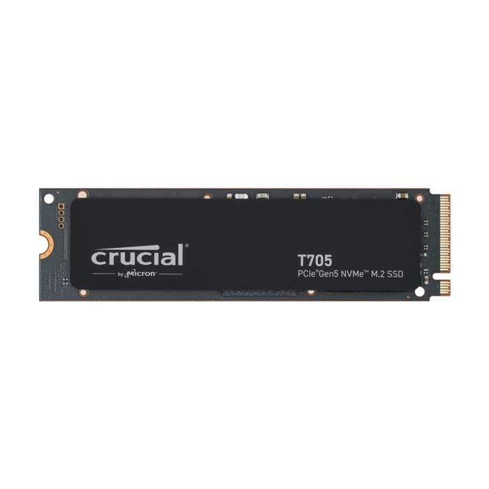 SSD da gioco interno - CRUCIAL - SSD T705 2TB PCIe Gen5 NVMe M.2 (2024) - Compatibilità con le versioni precedenti PCIe 3.0 e 4.0 - CT2000T705SSD3
