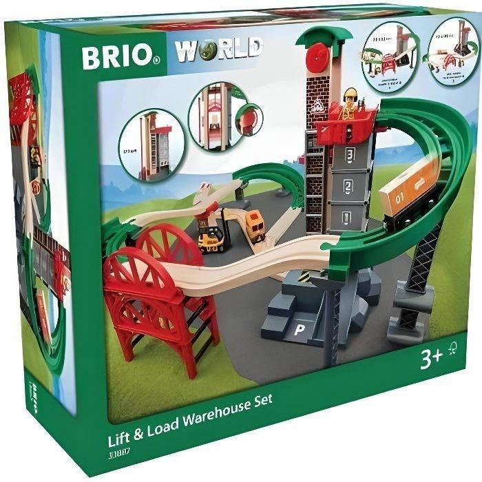 Image of Brio World Grand Circuit Multimodal Platform - Box 32 pezzi - Circuito ferroviario in legno - Ravensburger - Da 3 anni - 33887