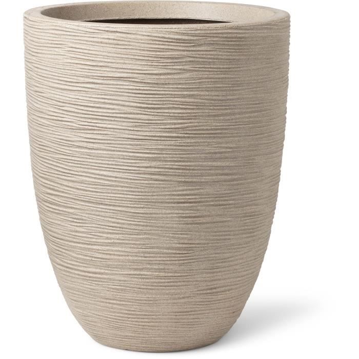 Vaso basso ed elegante - CAPI EUROPE - WASTE RIB NL - 46 x 58 cm - Terrazzo beige