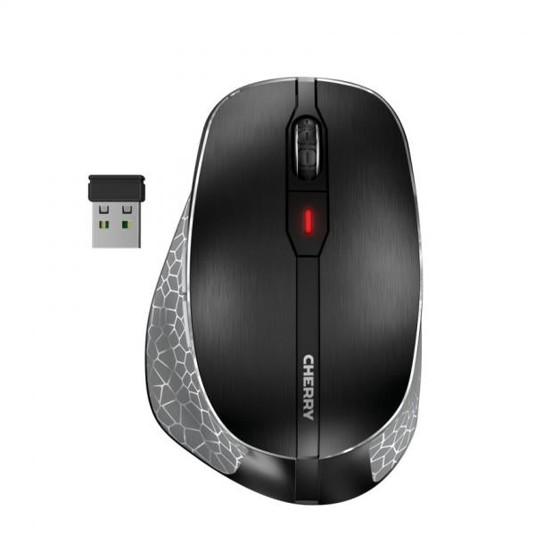 Image of CHERRY MW 8C ERGO mouse Mano destra RF senza fili + Bluetooth Ottico 3000 DPI (CHERRY MW 8C ERGO - Mouse - ergonomic - optical - 6 buttons - wireless - 2.4 GHz, Bluetooth 4.0 - USB wireless receiver - nero)