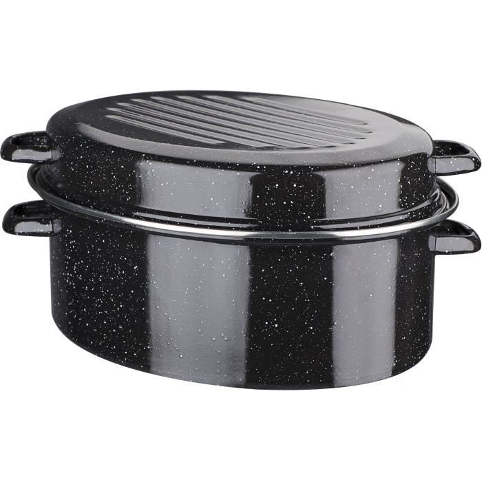 Image of Casseruola in acciaio smaltato - GSW - Daubiere Email - 32 cm - Ovale - Induzione
