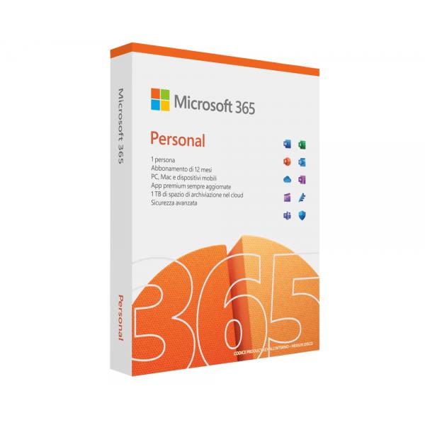 Image of Microsoft Office 365 Personal 1 PC/MAC Italiano Licenza base Abbonamento 12 Mesi con Copilot incluso