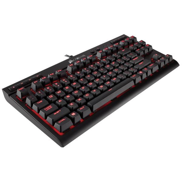 La tastiera CORSAIR K63 e' priva di tastierino numerico e presenta switch meccanici CHERRY MX Red per il massimo delle prestazioni. La retroilluminazi