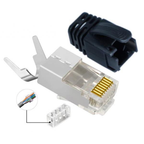 Image of Lanview LVN125311 cavo di collegamento (RJ45 STP plug Cat6A/Cat7 for - AWG22-24 Easy-Connect 25 sets - per. box - Warranty: 300M)