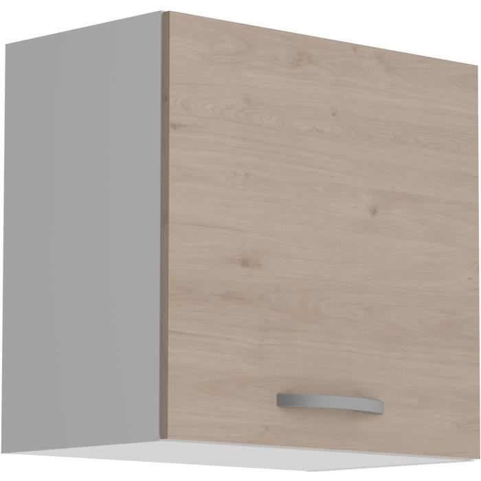 Image of Oslo Upper Cabinet 1 Door - Decor Chene Jackson - L 60 X D 36 X H 58 cm