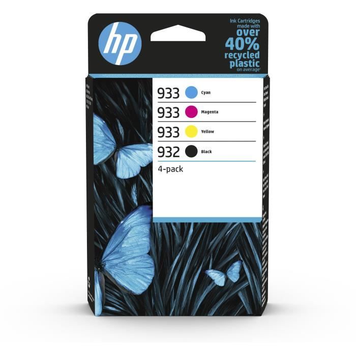 Image of Confezione da 4 cartucce Inkjet originali Nero, Ciano, Magenta, Giallo 932/933 6ZC71AE - HP -