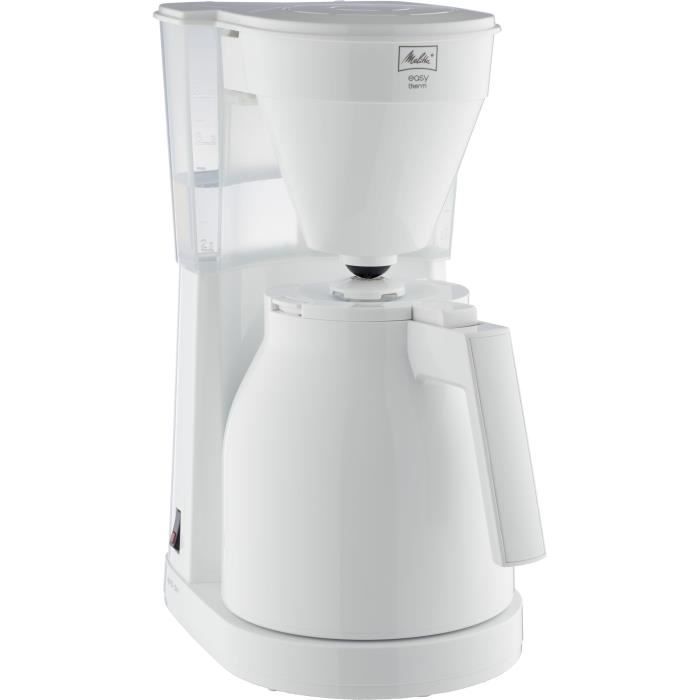 ABSAAR 1023-05 - Caffettiera - Thermo-pot con comando a una mano, serbatoio dell'acqua trasparente -Bianco