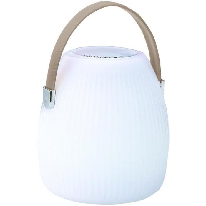 Lampada speaker bluetooth senza fili - LUMISKY - MINI MAY PLAY - H23 cm - LED bianco e multicolor dimmerabile