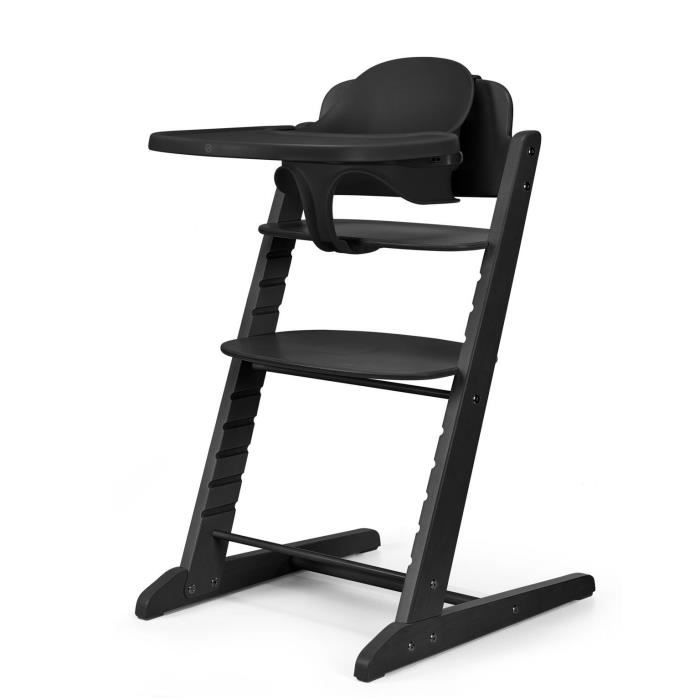 Seggiolone CYBEX IRIS 3 in 1 - Legno - Baby Set e vassoio inclusi - Nero intenso