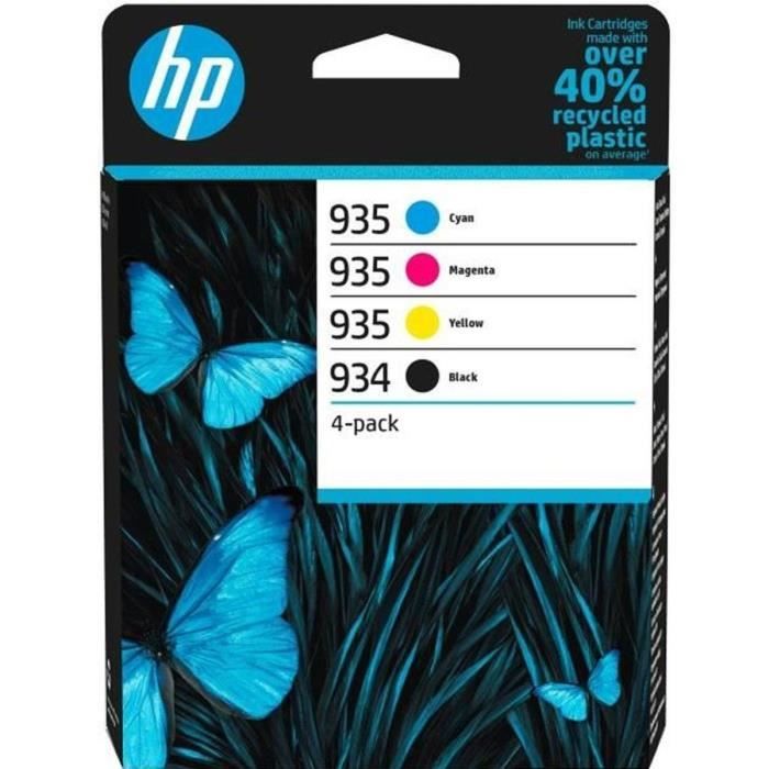 Image of Confezione da 4 cartucce di inchiostro originali HP 934/935, nero / ciano / magenta / giallo (6ZC72AE) per stampanti HP OfficeJet Pro 6200