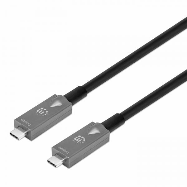 Image of Cavo Ottico Attivo Dati e Video USB 3.2 Gen 2 USB-C M/M Fibra Ottica 4K 10 m