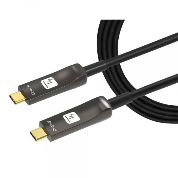 Image of Cavo Audio/Video Ottico Attivo USB-C M/M AOC Fibra Ottica 4K 15m