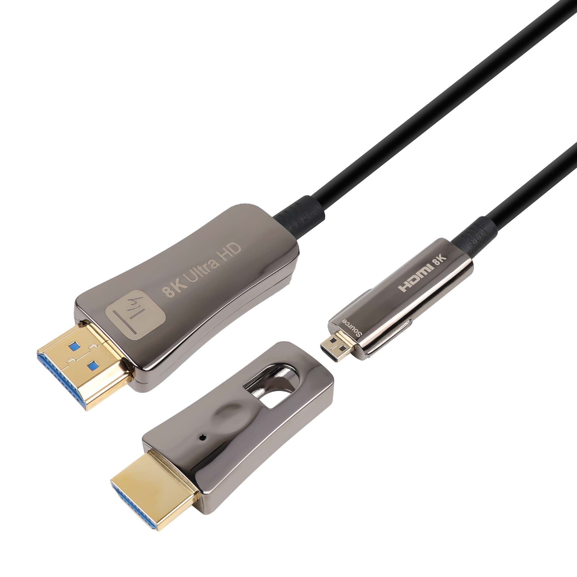 Image of Cavo HDMI A/A Micro HDMI Active Optical Cable in Fibra Ottica 8K 15m