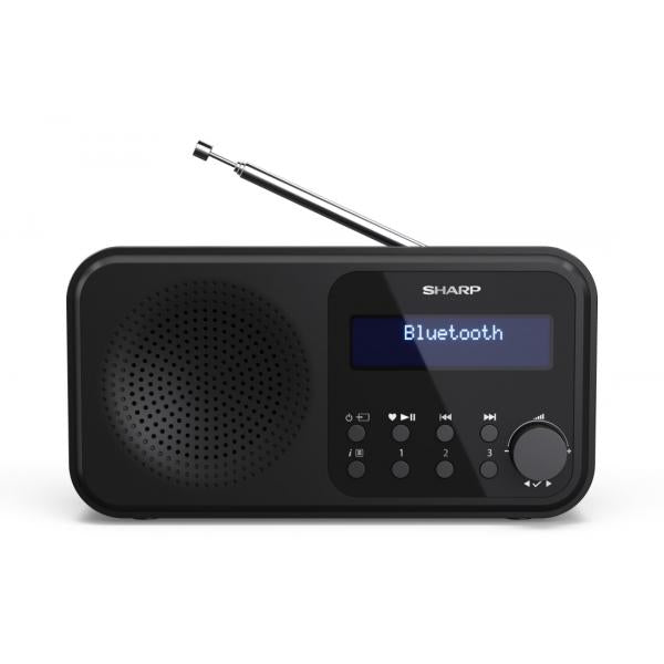 Image of SHARP DR-P420(BK) - RADIO DIGITALE PORTATILE - DAB/DAB+ - LCD MONOCROMATICO - bluTOOTH 5.0 - BLACK