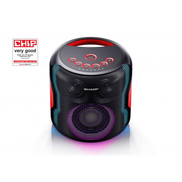 Image of SHARP PS-919(BK) - SPEAKER bluTOOTH PORTATILE TWS - 130W - USB - AUX - IPX5 - GIOCO LUCE LED RGB - NERO