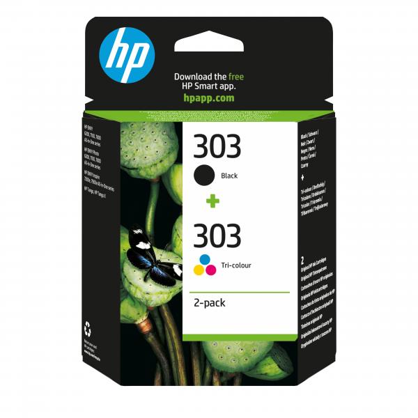 Image of HP 303 2-PACK (3YM92AE) - BLACK + TRI-COLOR - CARTUCCIA ORIGINALE