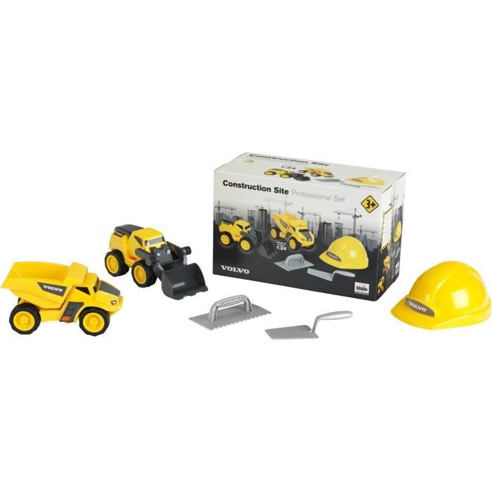 Image of Giocattolo da cantiere - KLEIN - Set da cantiere Volvo Power con casco, 5 pezzi - Plastica di alta qualità, molto resistente.