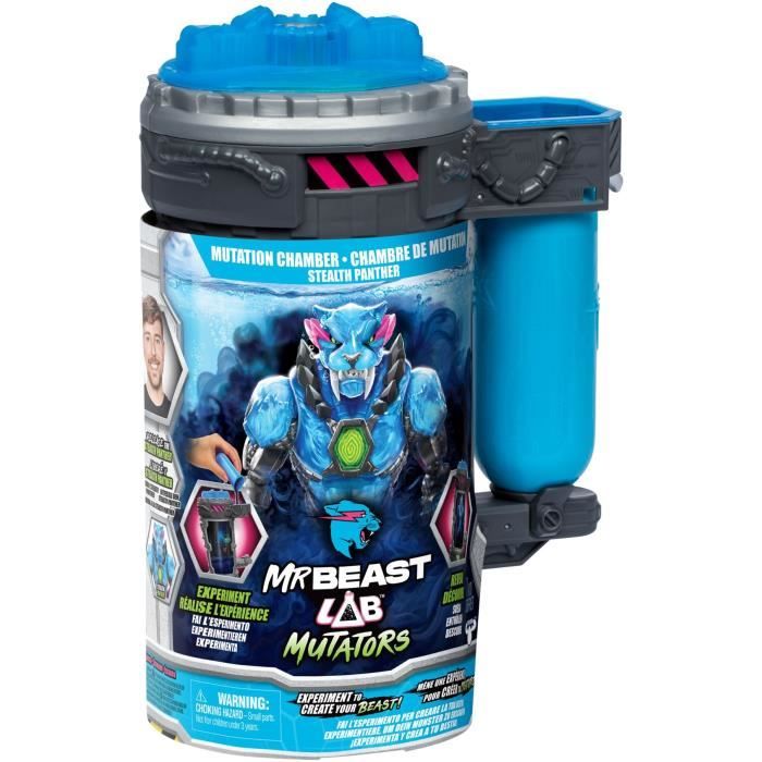 Image of Action figure - MRBEAST LAB - Stealth Panther - 13 cm - Corpo blu traslucido - 20 punti di articolazione