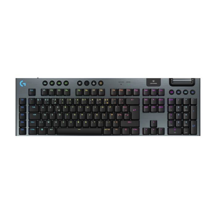Image of Tastiera da gioco - wireless - Logitech G - G915 X - Interruttore tattile - AZERTY - Nera