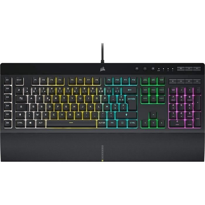 Tastiera da gioco CORSAIR K55 RGB PRO, 5Z RGB, cupola in gomma (CH-9226765-FR)