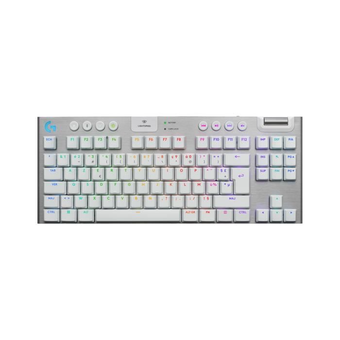 Image of Tastiera da gioco - wireless - Logitech G - G915 TKL X - Interruttore tattile - AZERTY - Bianca