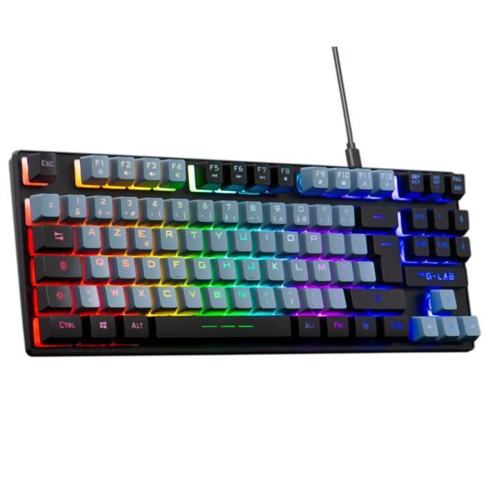 Image of Tastiera da gioco - The G-Lab - KEYZ CAESIUM - RGB - Grigio e nero - TKL