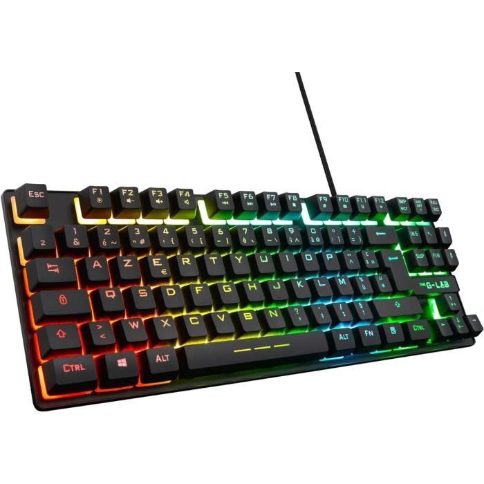 Image of Tastiera da gioco - AZERTY - THE G-LAB - Keyz CAESIUM-TKL - Senza tastierino numerico - Retroilluminata - Nera