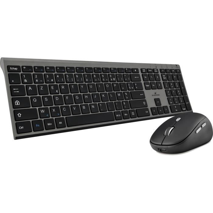 Tastiera + mouse - BLUESTORK - wireless - Grapheme - Nero - PACK-WL-PC-BK / FR