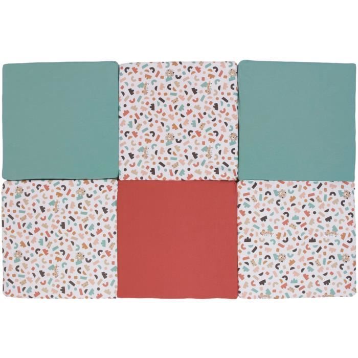 Image of Tappeto da gioco Maxi Malin - TINEO - Tappetino evolutivo 5 in 1 - 180 x 120 cm - Geometrico / Animali divertenti
