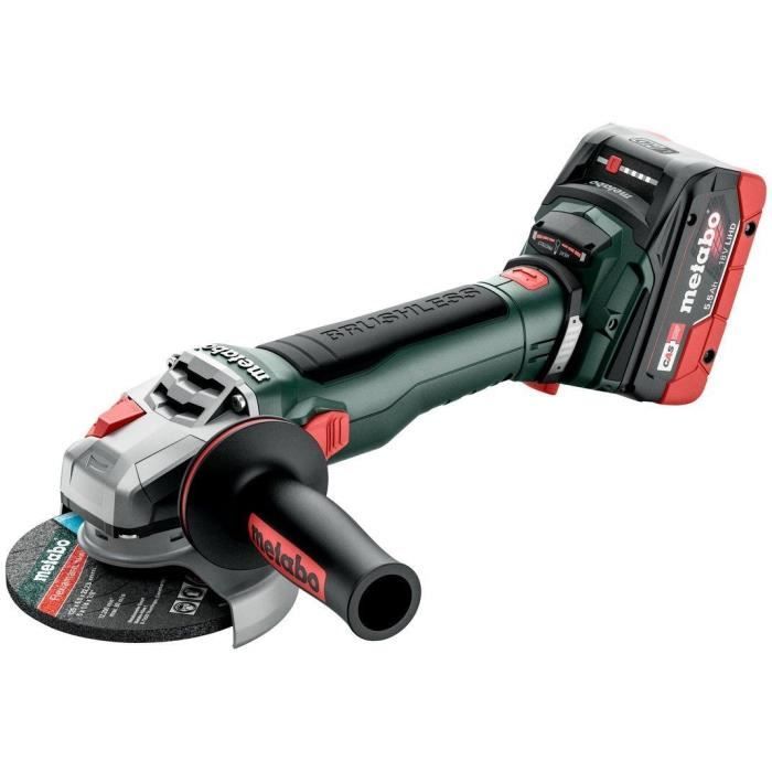 Smerigliatrice angolare a batteria - METABO - WB 18 LT BL 11-125 Quick - 18 V - MetaBOX 165 L