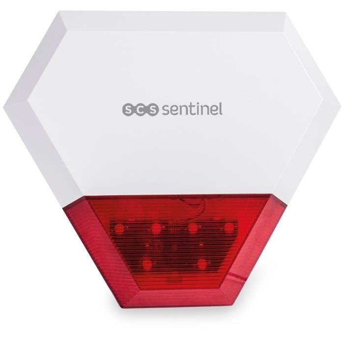 Image of Sirena da esterno cablata aggiuntiva KitAlarm - SCS SENTINEL - Portata 80m - Allarme sonoro e luminoso