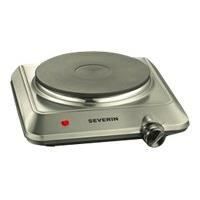Image of SEVERIN KP1092 Rechaud - piastra elettrica 1500W - diametro 18 cm - termostato regolabile - ideale per cucine piccole / Acciaio inox