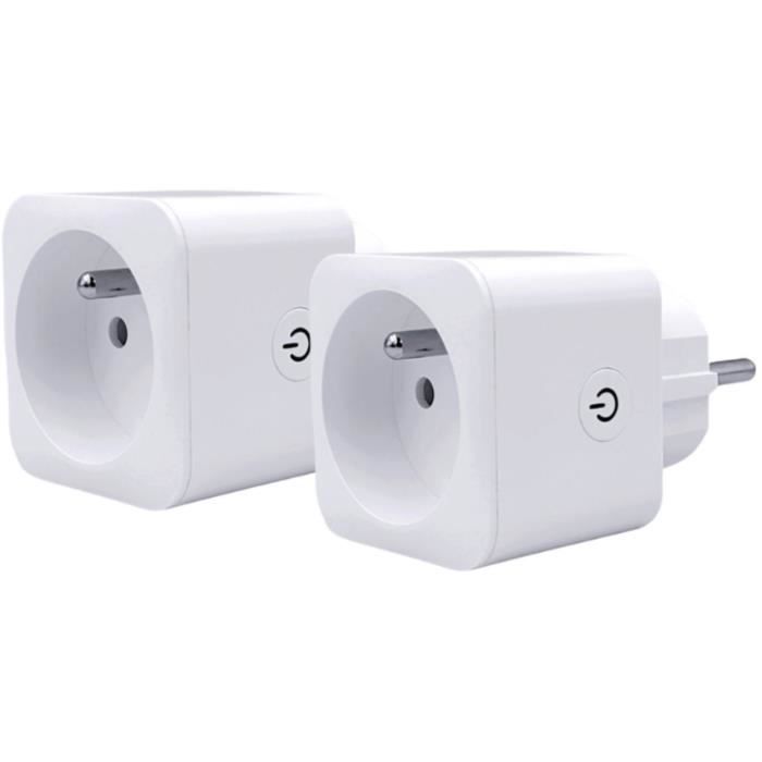 Image of Set di 2 prese connesse Wi-Fi + BT - KONYKS - Priska FR Dual Pack - 16 A - Con contatore di consumo