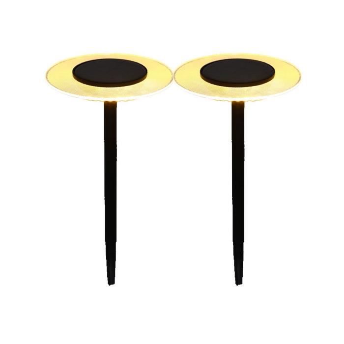 Image of Set di 2 luci solari da attaccare - LUMISKY - UFO - H35 cm - LED bianco caldo