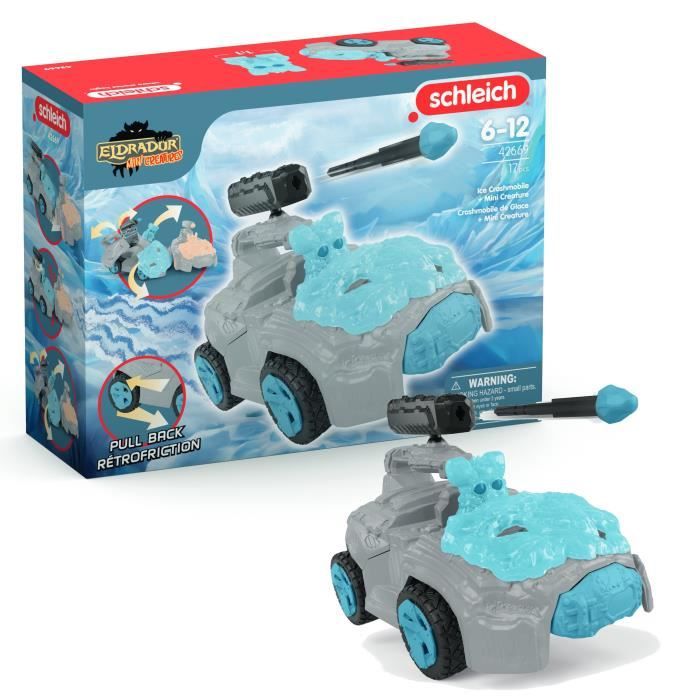 Image of SCHLEICH - 42669 ELDRADOR CREATURES Ice Crashmobile con Mini Creatura - Set di auto con figura fantastica