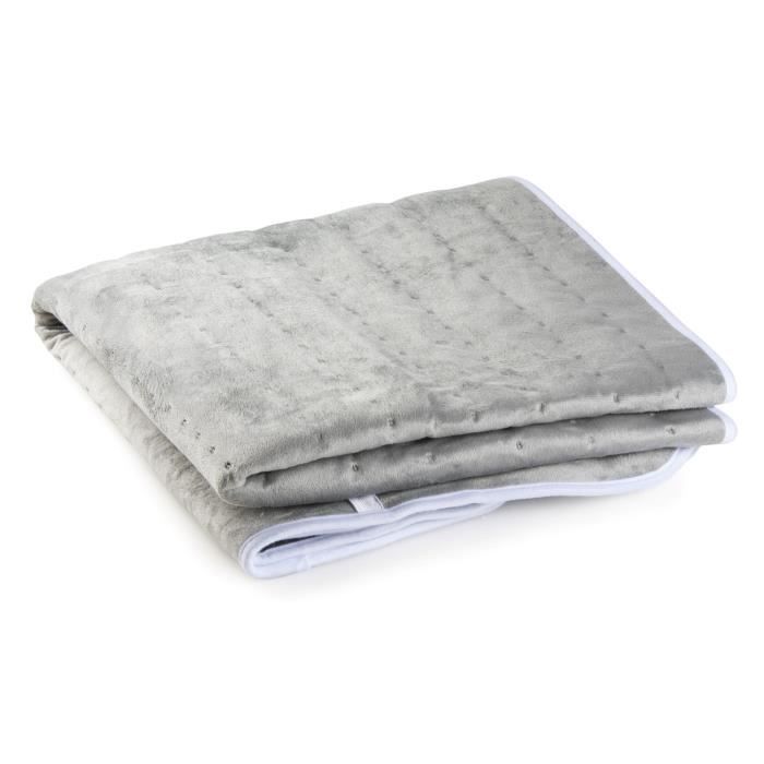 Image of Scaldaletto elettrico DOMO 1 persona - 6 livelli di calore - Pile di flanella - 150x80 cm - Grigio
