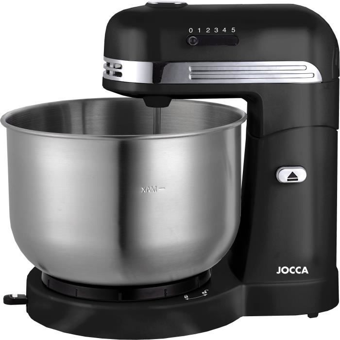 Image of Robot da cucina JOCCA - Ciotola in acciaio inossidabile da 3,5 l - 5 velocità - Nero e grigio
