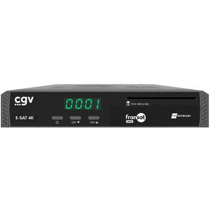 Image of Ricevitore-registratore satellitare TNT - CGV - E-SAT 4K - UHD - FRANSAT - Compatibile con camper