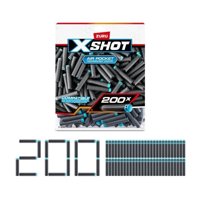 Image of Ricariche per freccette - ZURU - X-SHOT Excel Pack 200 - Tecnologia Air Pocket - Compatibilità universale - Confezione conveniente