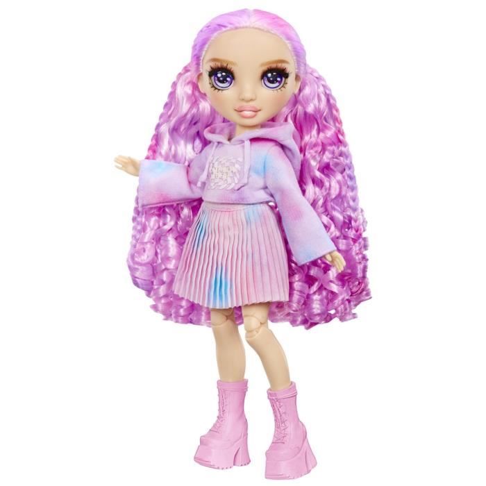 Image of Rainbow High - Acquerello - 1 bambola fashion da 27 cm (Viola) - 2 abiti e accessori da personalizzare - Colora i tuoi capelli