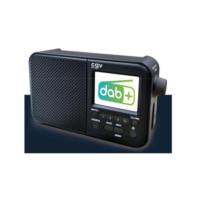 Image of Radio portatile DAB+ e FM - CGV - DR7+ - Schermo a colori TFT da 2,4'' - Presa per cuffie - Eco-consumo