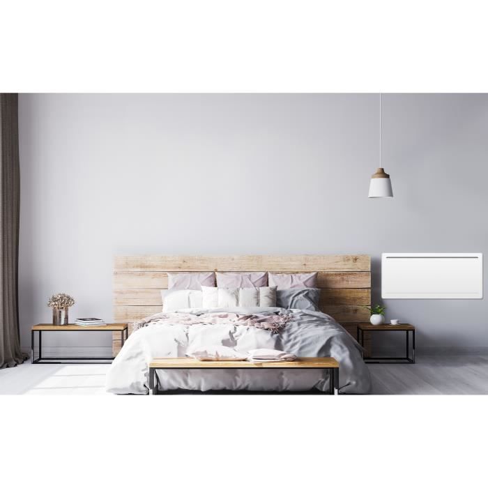 Radiatore elettrico fisso con asciugatura inerzia in ceramica 2000 W Oceanic Ruby - Design Galbed - Bianco - NF