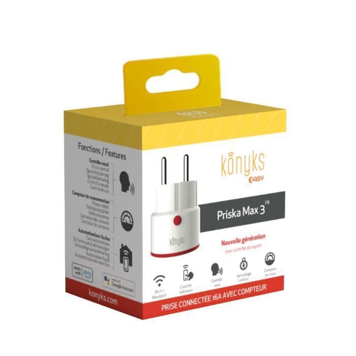 Image of Presa connessa WiFi + BT 16A con misuratore di consumo - Konyks Priska Max 3 FR