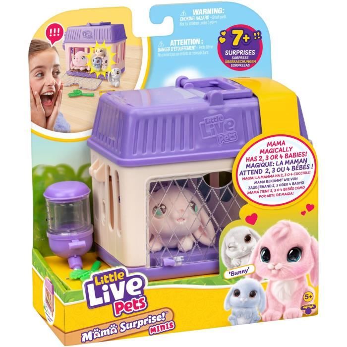Image of Playset - LITTLE LIVE PETS - Conigli Mama Surprise - Cuccioli inclusi - Accessori personalizzabili