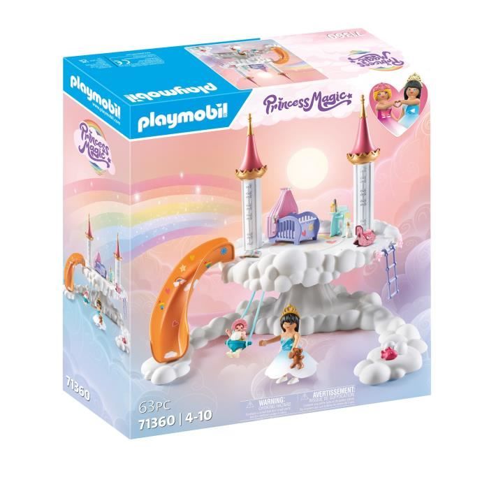 Image of PLAYMOBIL 71360 Cameretta tra le nuvole - Princess Magic - Con una principessa, un bambino e accessori - Dai 4 anni in su
