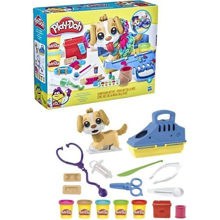 Image of PLAY-DOH - Box - Lo studio veterinario con cane, valigetta, 10 attrezzi e 5 colori